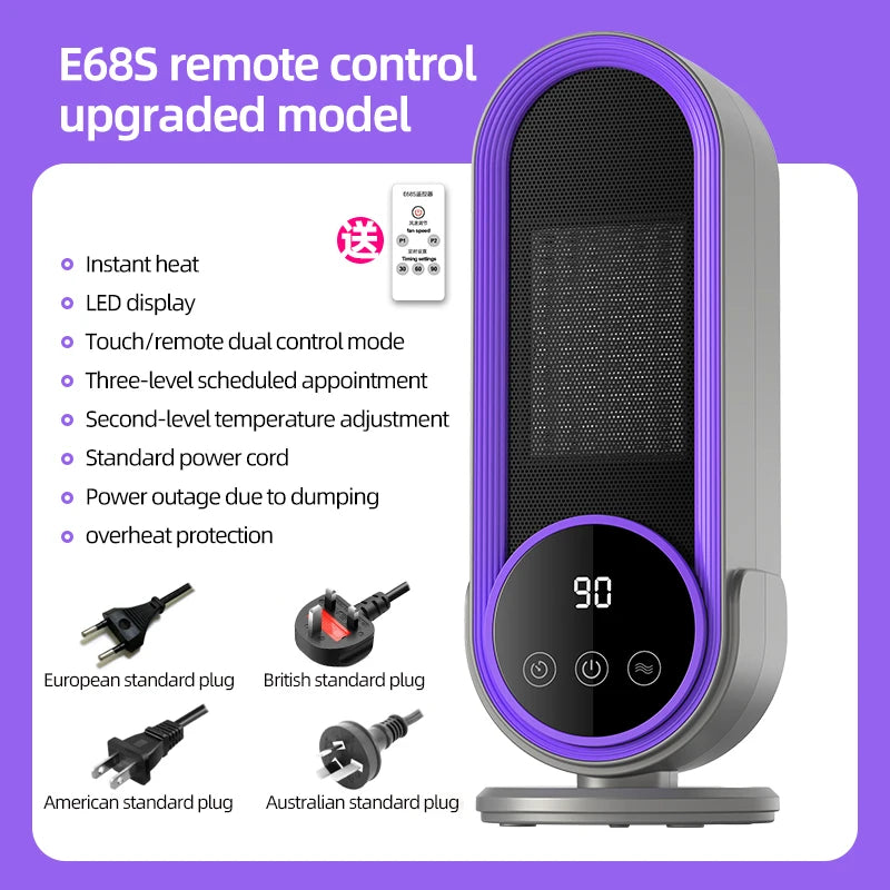 PTC Ceramic Heating For Home Bedroom Office Portable Heater Electric Fan Heater Mini Radiator Desktop Warmer Machine