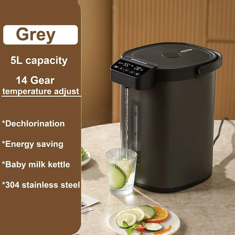 5L Smart Electric Kettle Home 14 Gear Adjustable Temperature Electric Water Bottle Automatic Insulated Water Dispenser