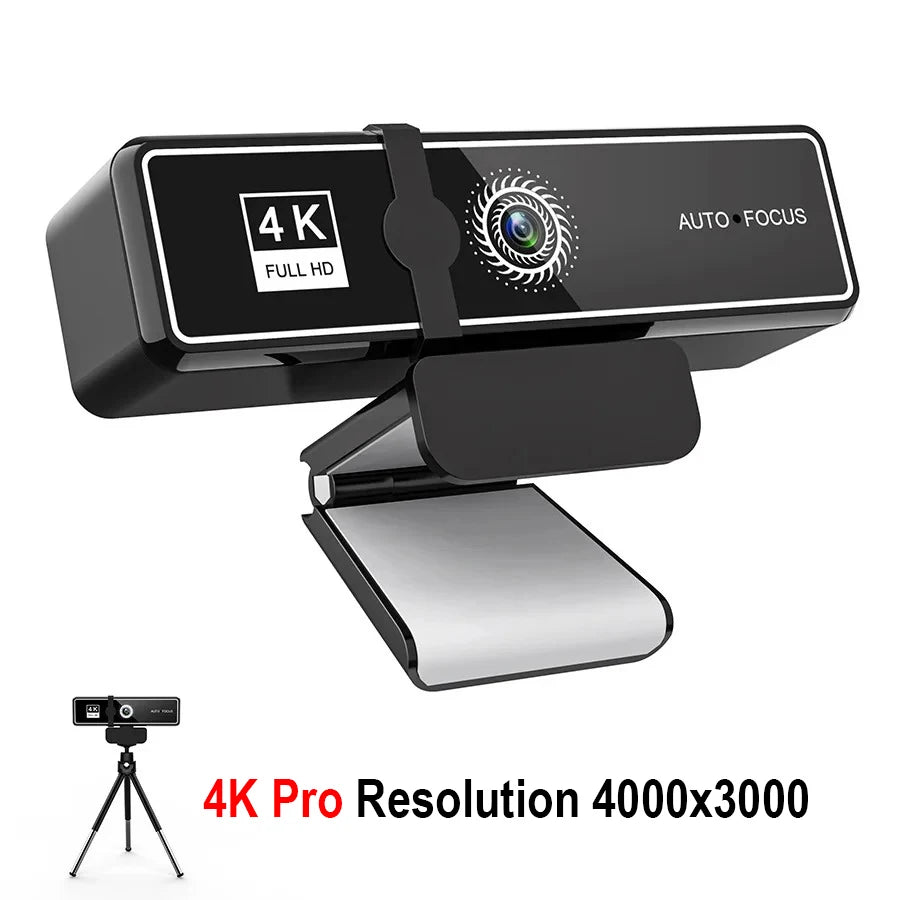 4K Pro Full HD Webcam 4000x3000 Office Meeting Live Camera for PC Laptop Phone Desktop Mini Webcam Free Gift