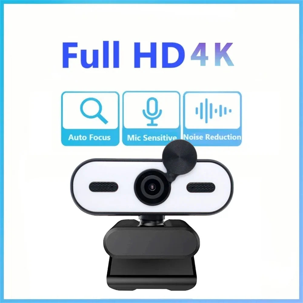 4K 2K Mini Webcam 1080P HD for PC Laptop Autofocus 30 FPS USB Webcam with Noise-Reducing Mic&Privacy Cover Web Camera