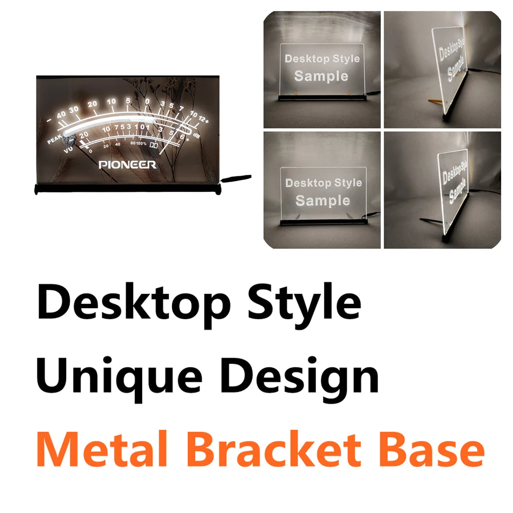 Pioneer Peak VU dB LED Neon Sign-3D Carving Wall Art for Home,Room,Bedroom,Office,Farmhouse Decor - White-Z / AU-30x20cm