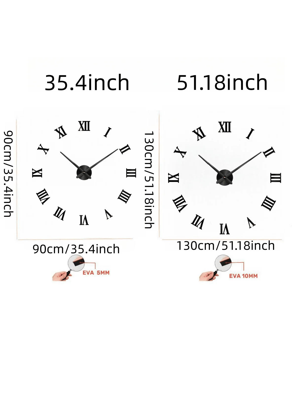Large 3D Wall Clock Luminous Classic Wall Clocks DIY Digital Clock Wall Watches Stickers Silent Clock for Home Living