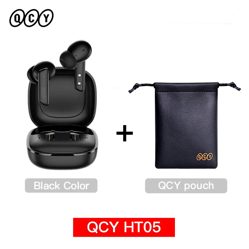 QCY HT05 ANC Wireless TWS Bluetooth 5.2 Earphones 40dB Active Noise Cancellation Headset in-Ear Mics Handfree Phone