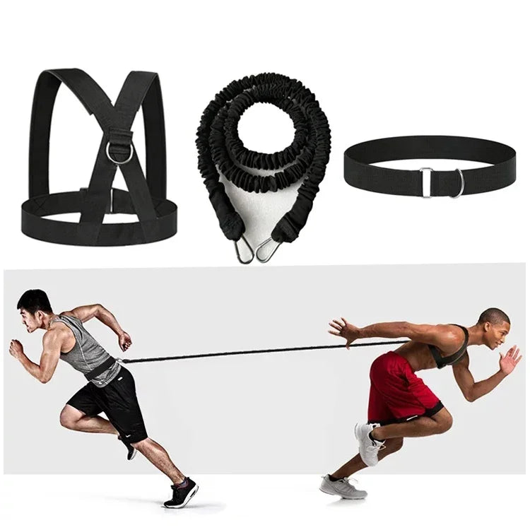 Running Sprint Dash Track and Field Pull Rope Resistance Bands for Football Basketball Powerful Strength Explosive Force