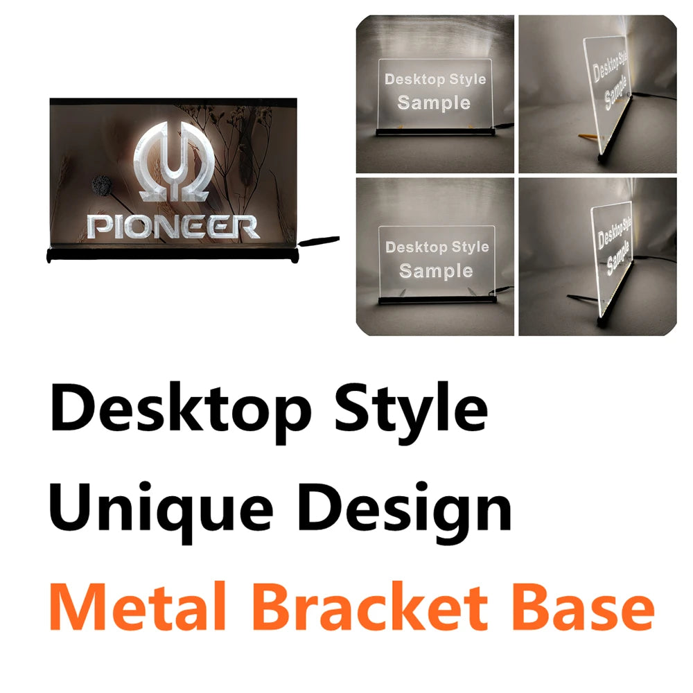 Pioneer Vu LED Neon Sign-3D Carving Wall Art for Home,Room,Bedroom,Office,Farmhouse Decor - White-Z / UK-30x20cm