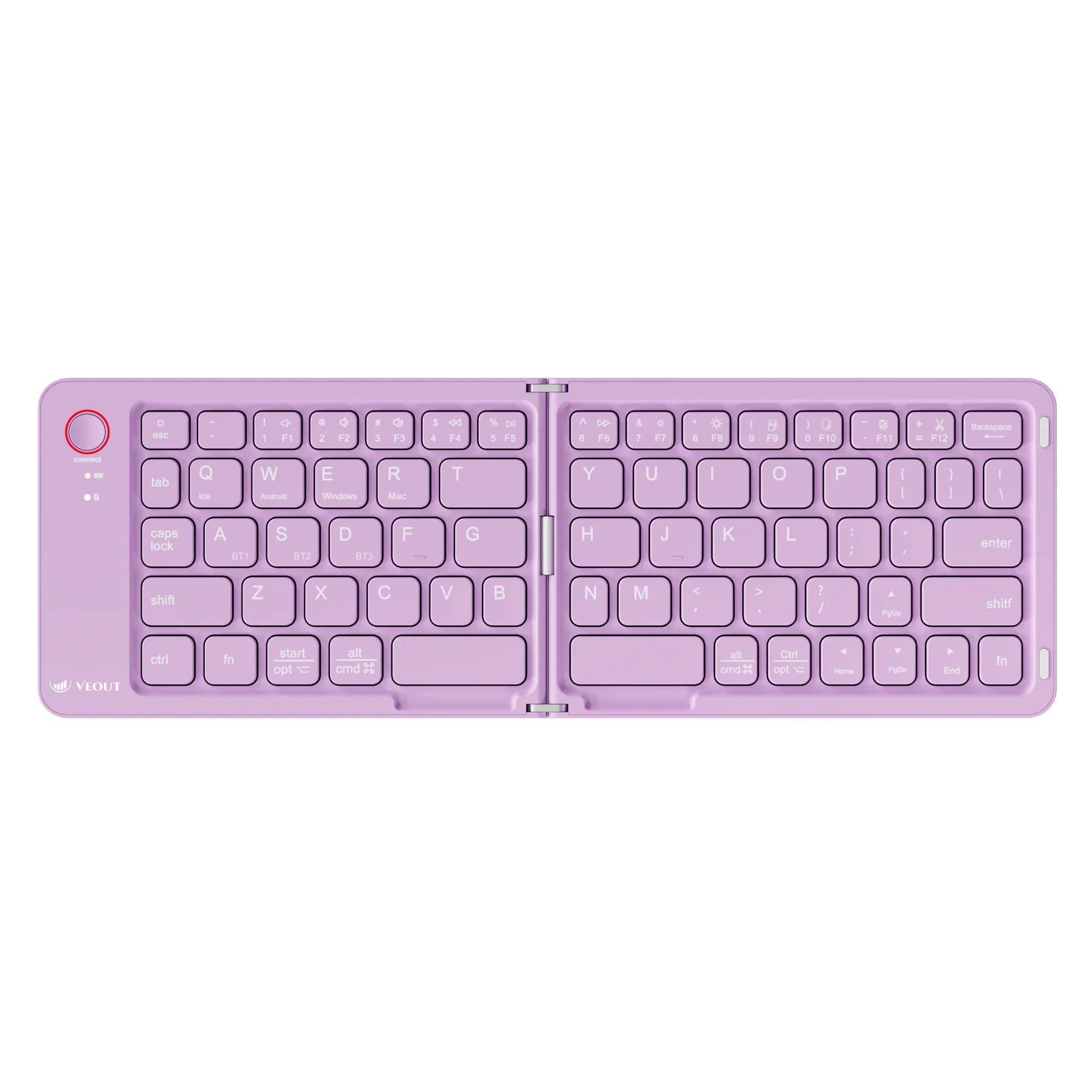 E4 Wireless VEOUT Folding Keyboard Black White Pink Purple Four Colors Optional Compact Wireless Keyboard for Mobile