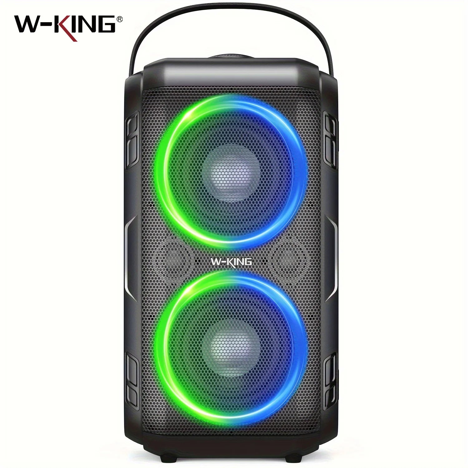 W-KING 80W RMS Party Portable Speakers Bluetooth Wireless Boombox/4 Drivers(2*4.04’’ Woofer) Huge 105dB Sound Large
