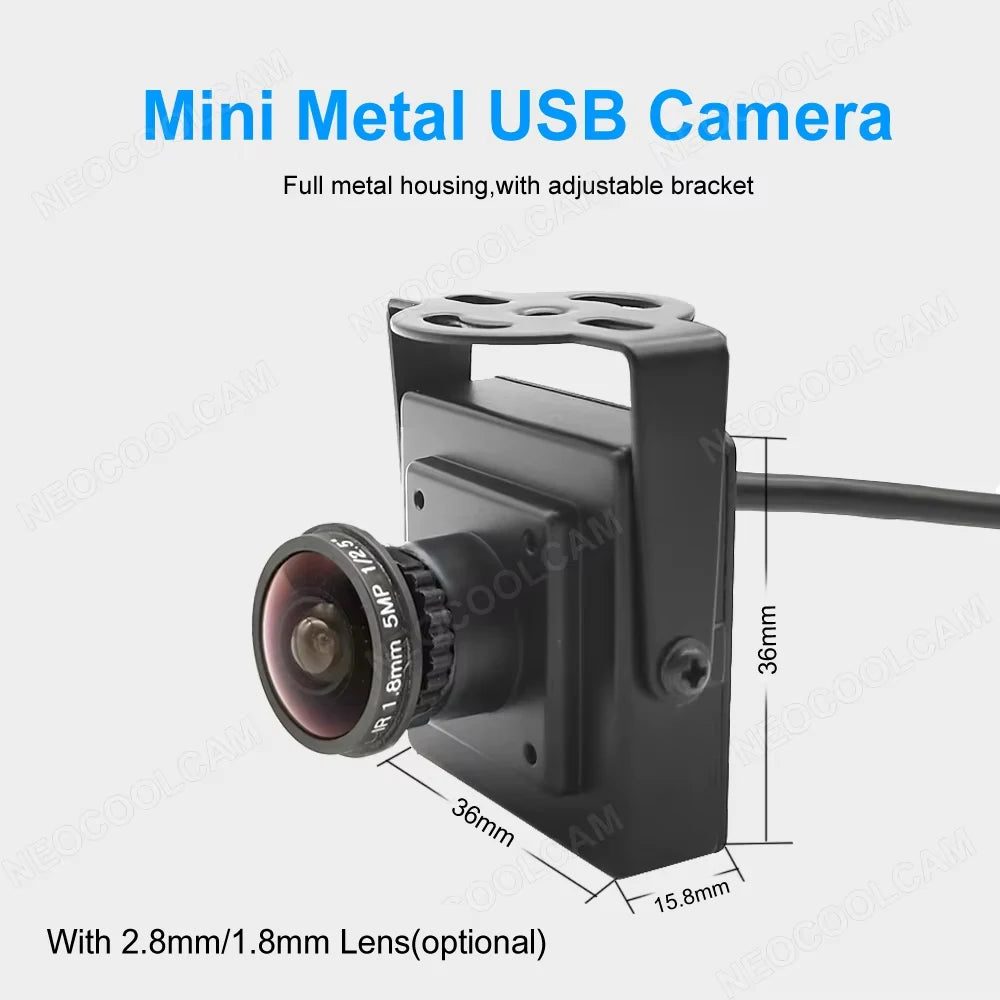 HD Webcam 4K Streaming 30fps 3840x2160 Mini USB 2K 4MP Camera With 2.8mm 1.8mm Lens OTG UVC Plug And Play