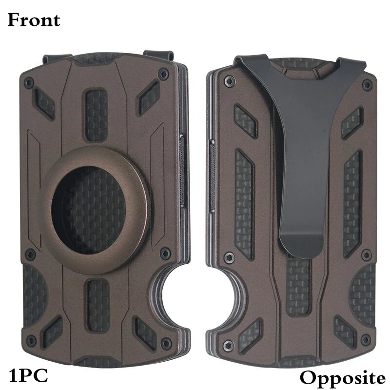 1PC For AirTag Wallet New Metal Men Credit ID Card Holder Case Slim Anti-lost Protective Air Tag Carteira Luxury