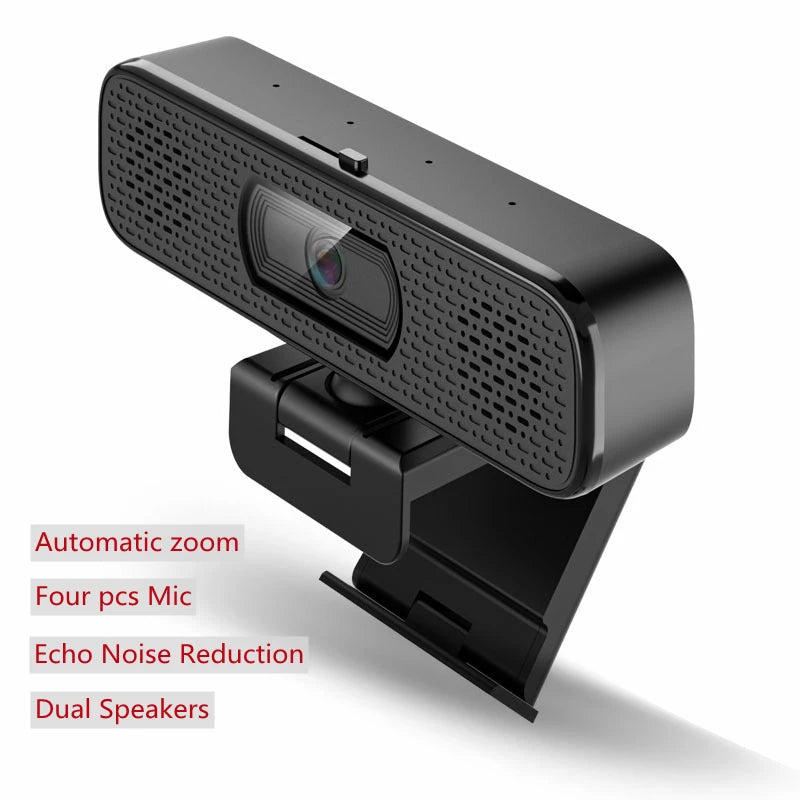 4K Ultra HD 8MP Webcam Sony Sensor Computer Laptop 1080 Web Cameras Built-in Mic & Speaker for Online Classe Meeting