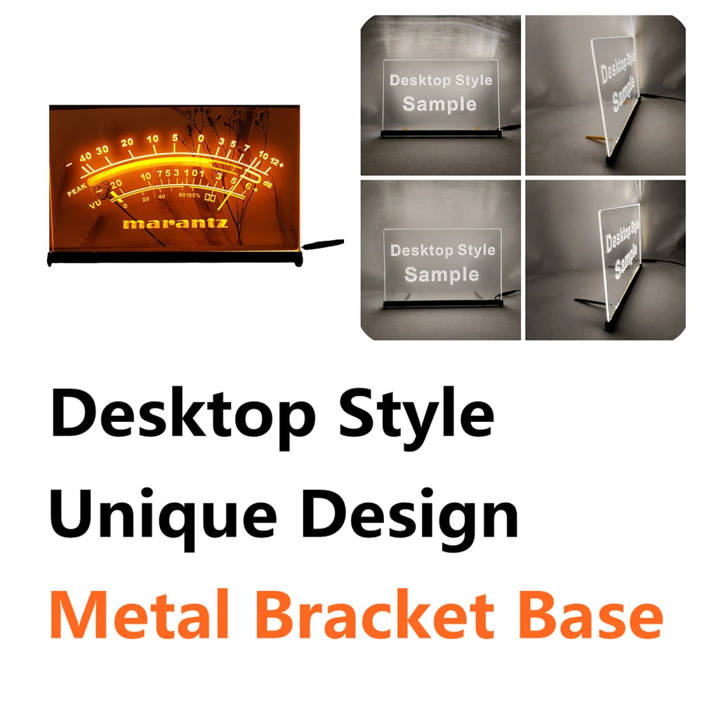 Marantz Peak VU dB LED Neon Sign-3D Carving Wall Art for Home,Room,Bedroom,Office,Farmhouse Decor - Orange-Z