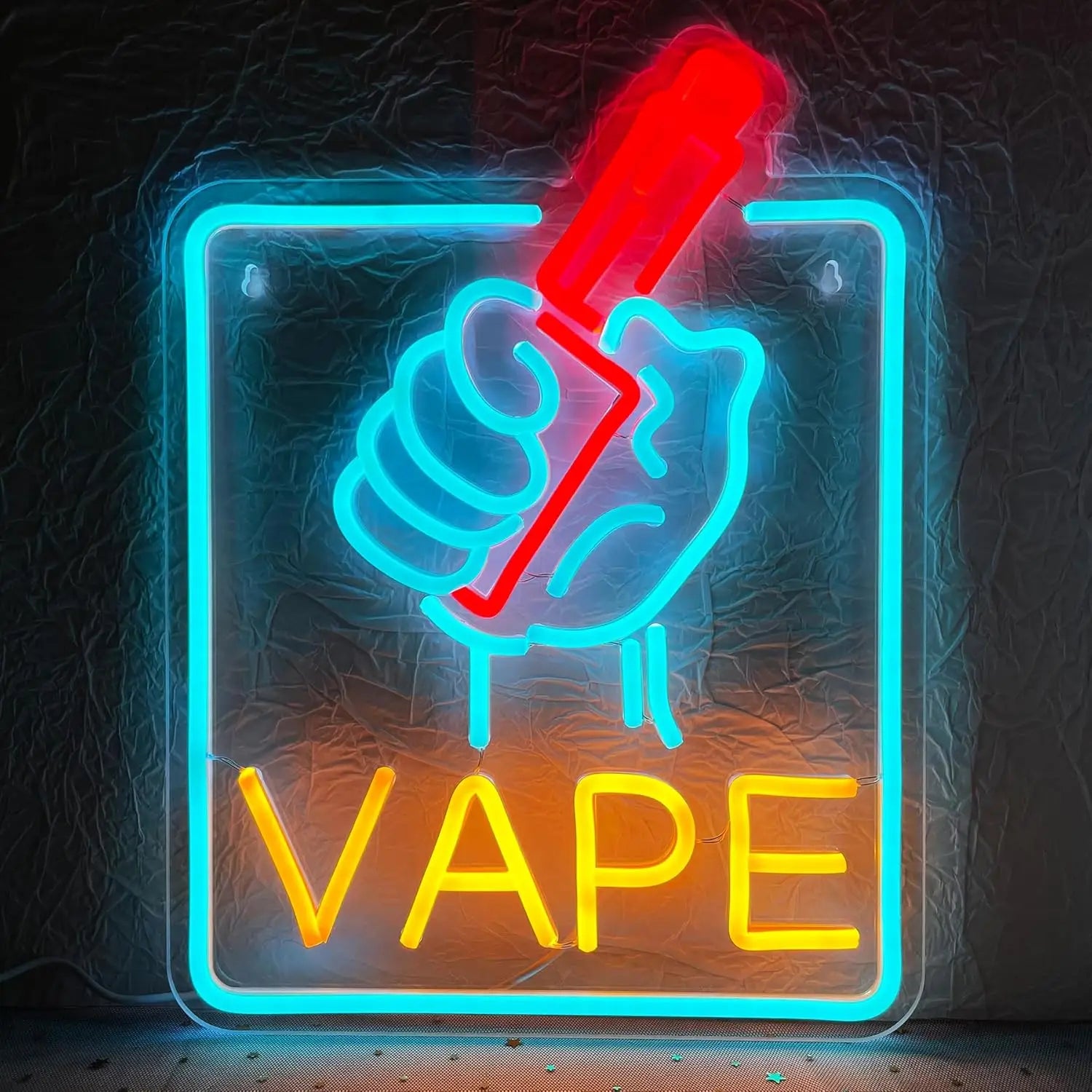 Vape Shop Neon Sign USB Powered Multi-Color LED Neon Light Wall Decor for Bar Office Smoke Shop - Birthday Christmas