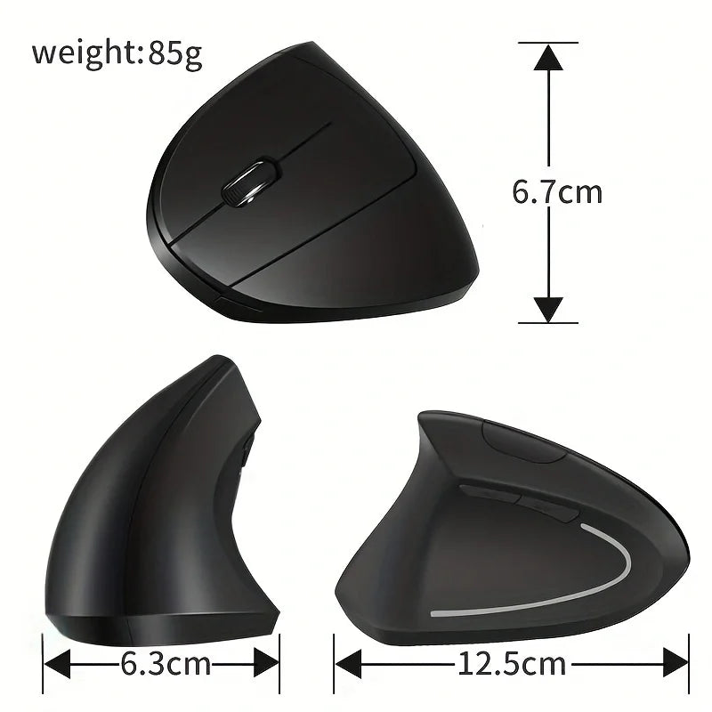 New Vertical 5th Generation Left-Handed Wired Computer Accessory Mouse Ergonomic Design BTS-911 Left-Handed Wired Black