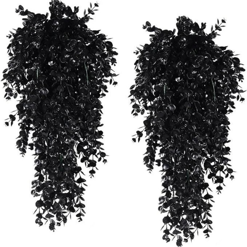 2pcs-artificial-plants-black-vines-uv-resistant-protection-hanging-fake-plants-outdoor-indoor-home-garden-halloween-decoration