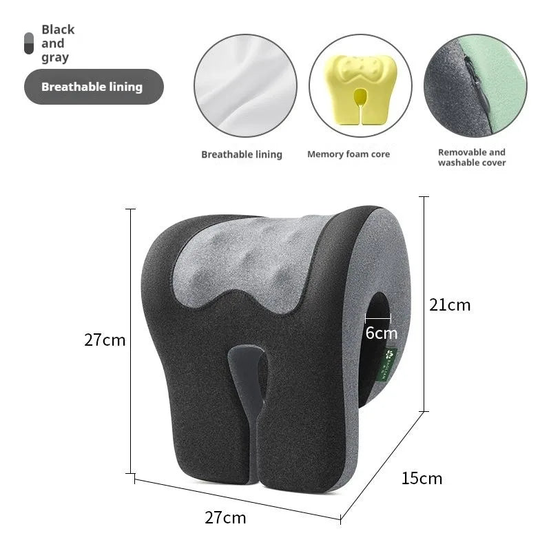 Office Chair Headrest Pillow Head Neck Shoulder Support Cushion Ergonomic Neck Pain Relief Memory Foam Travel Sleeping