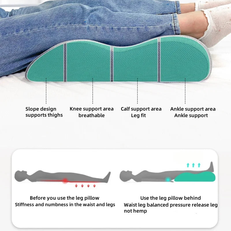 Ergonomic Memory Foam Leg Foot Raiser Pillow Support Cushion Foot Stress Relief Cushion Massage Support Body Pillow