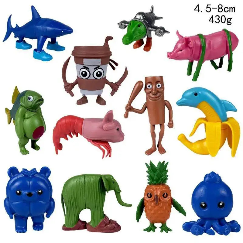 Italian Brainrot AI Animals Tung Tung Tung Sahur Figure Tralalelo Tralala Figurine Doll Toy Desk Decoration Model