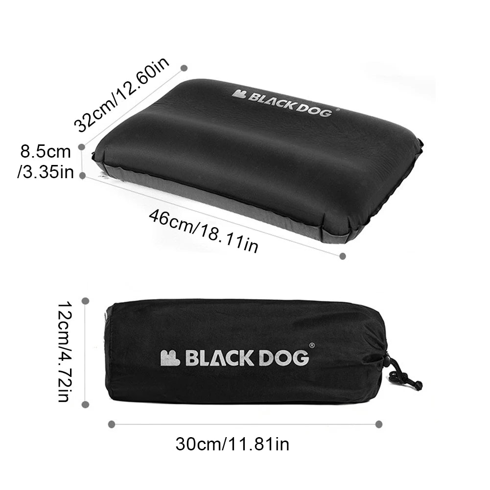 Portable Camping Pillow Ergonomic Automatic Inflatable Pillow Outdoor Memory Foam Pillow Comfort Square Pillow Camping
