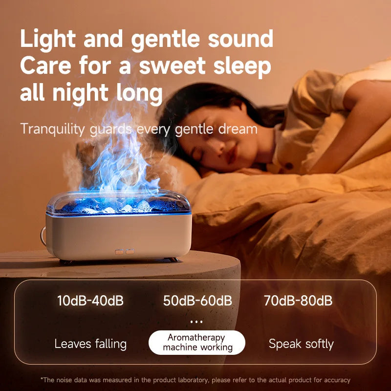 300ml Mini Volcanic Lava Essential Oil Aroma Diffuser Machine Small Household USB Home Fragrance Diffuser Flame