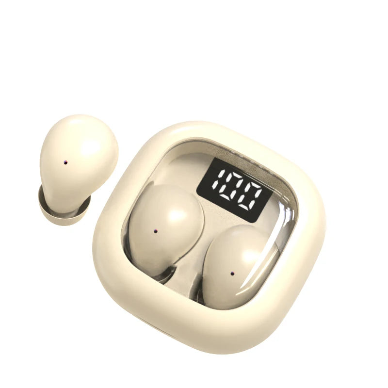 SK Small Headphones Wireless Bluetooth Headset Sport Sleeping Invisible Comfortable To Wear Bass Earbuds Earphone