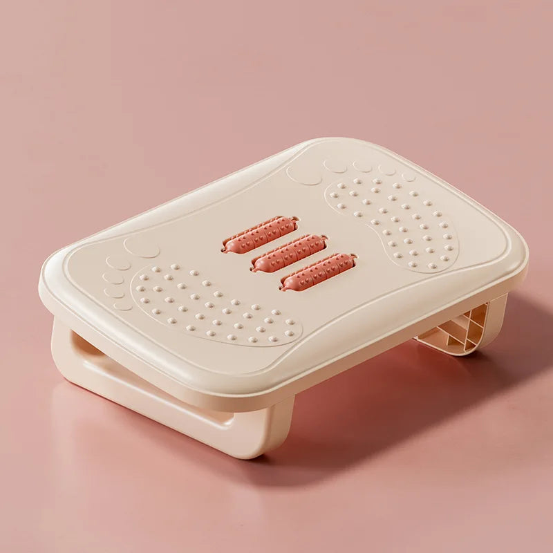 Ergonomic Foot Stool Massage Rollers Footrest With Anti-slip Strip Under Desk Foot Rest For Children Adults Old Man