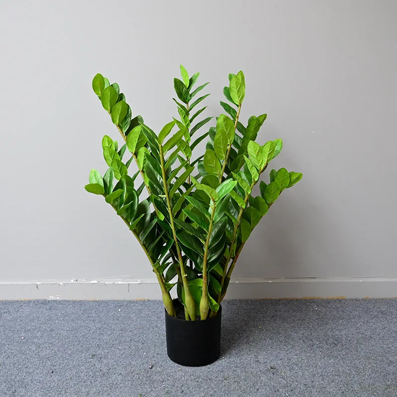 40-70cm Fake Ficus Tree Artificial Money Leaf Plants Plastic Banyan Leaves Real Touch Zamioculcas Plants For Home Shop