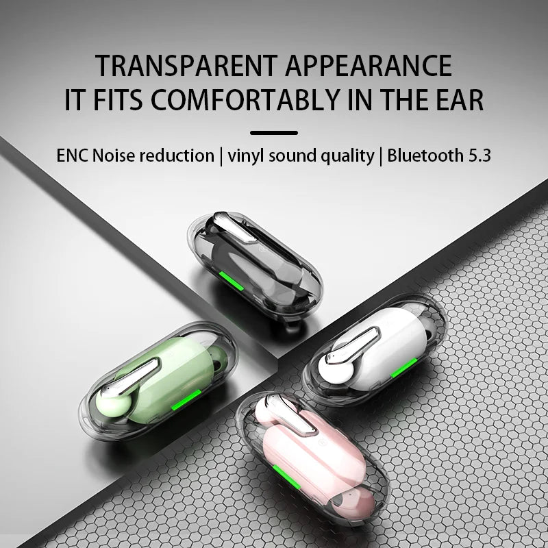 Wireless Earbuds Bluetooth 5.3 Earbuds Stereo Bass in-Ear Noise Cancelling Mic Earphones IP7 Waterproof Sports 30H