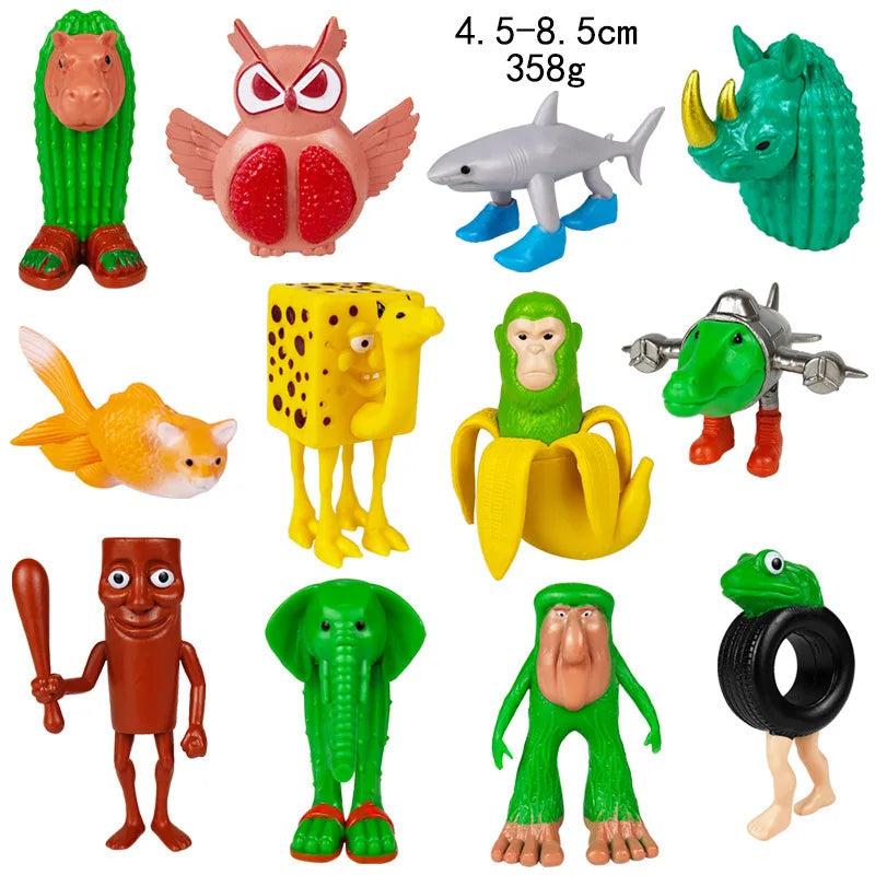 Italian Brainrot AI Animals Tung Tung Tung Sahur Figure Tralalelo Tralala Figurine Doll Toy Desk Decoration Model