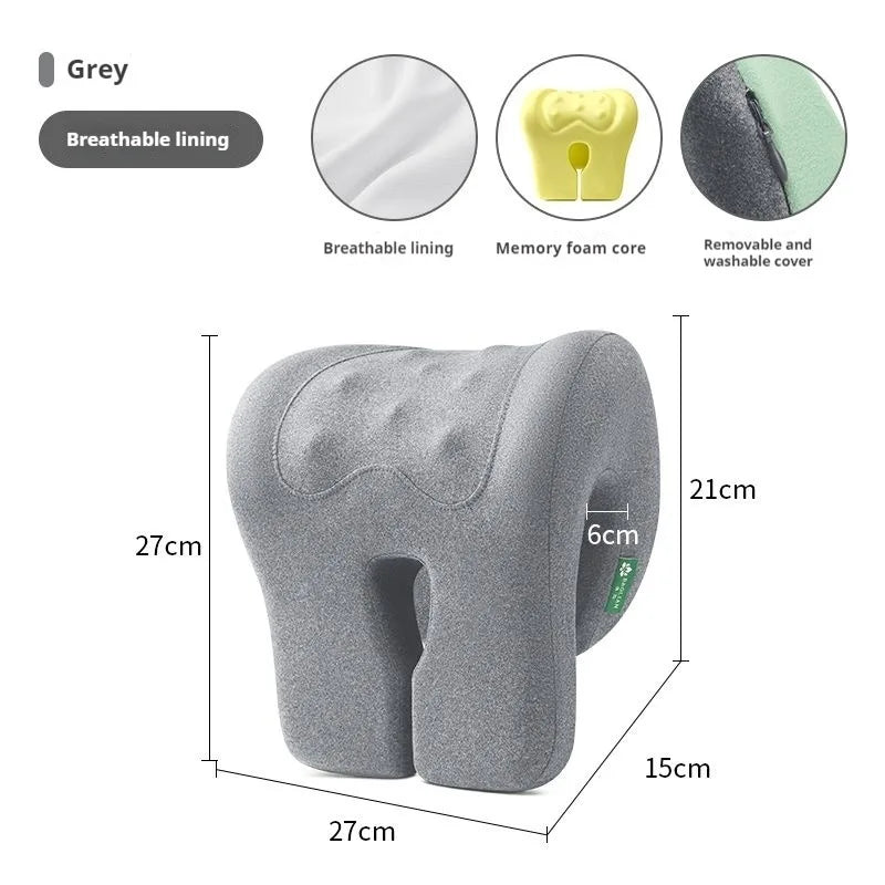 Office Chair Headrest Pillow Head Neck Shoulder Support Cushion Ergonomic Neck Pain Relief Memory Foam Travel Sleeping