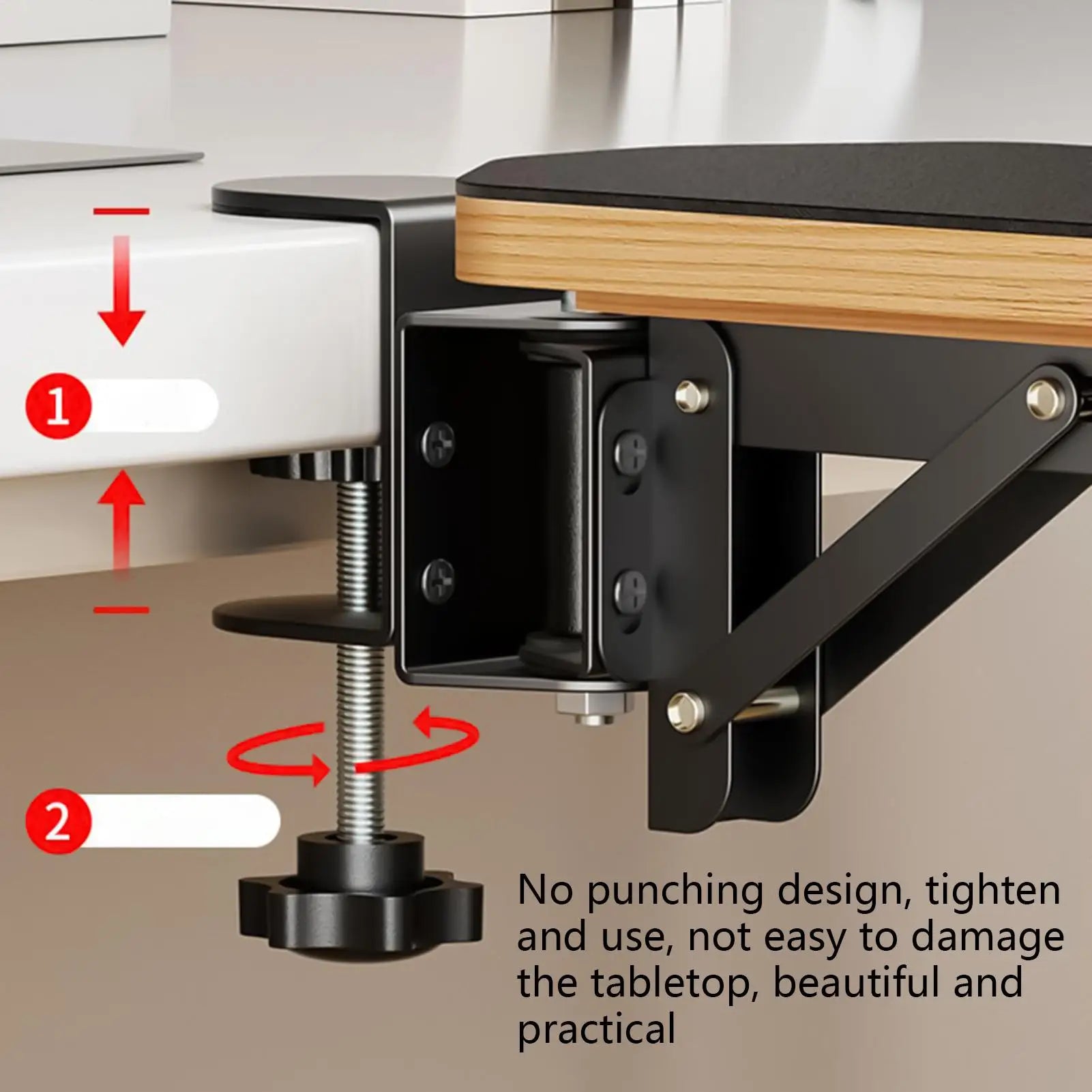 Arm Rest For Desk Computer Desk Arm Rest Pad 90 Degree Adjustable Folding Desk Arm Rest Wooden Wrist Support For Typing