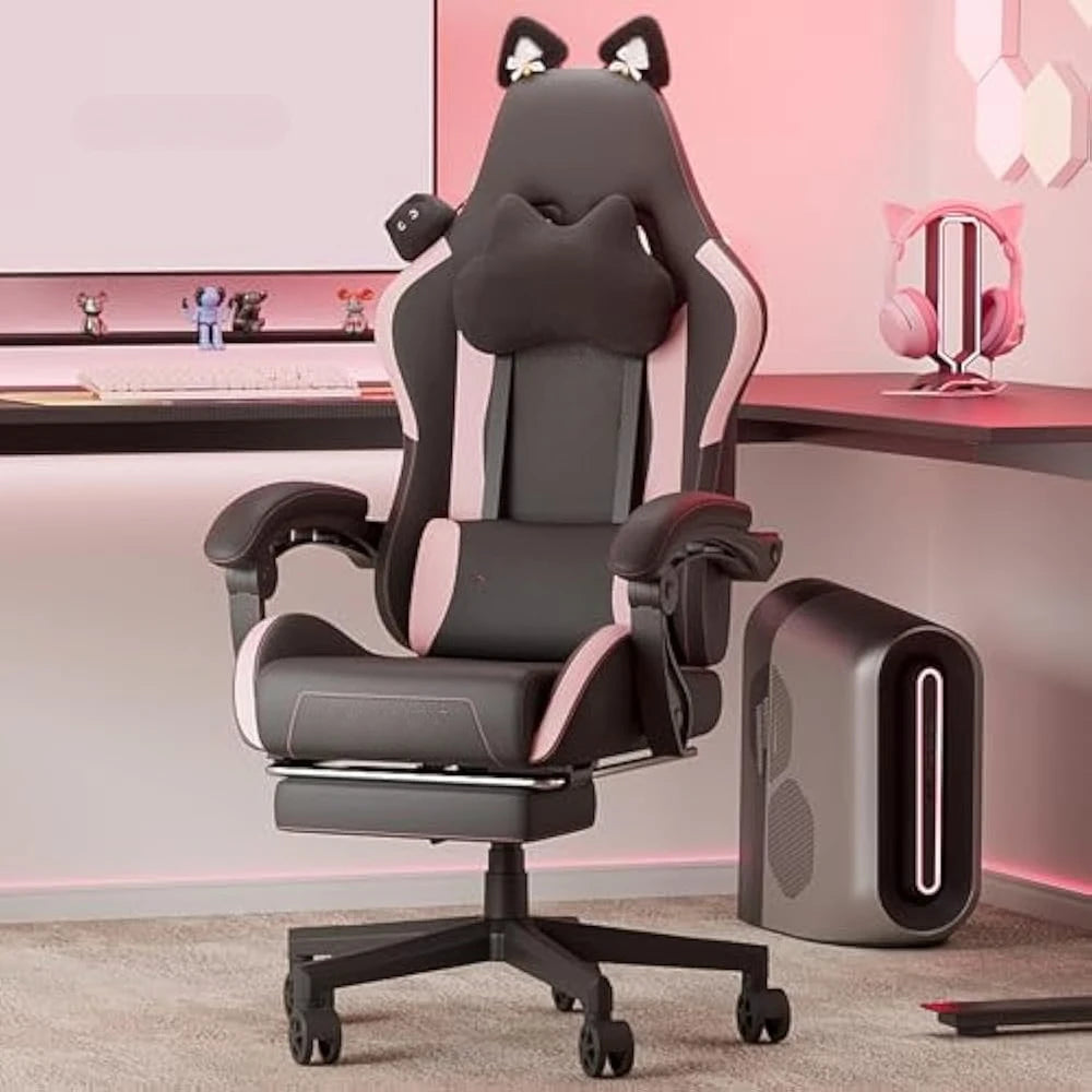 gaming-chair-cute-w-cat-ears-and-massage-lumbar-support-290lbs-ergonomic-computer-chair-for-girl-with-footrest-and-headrest