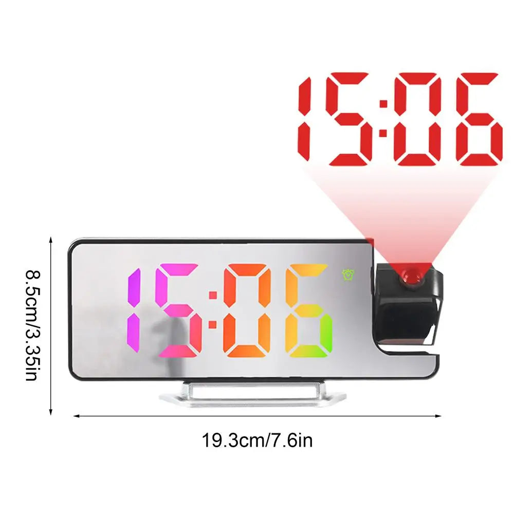 Digital Projection Clock Multifunctional Indoor Outdoor Digital Alarm LED Display Bedside Desktop Clock Projector