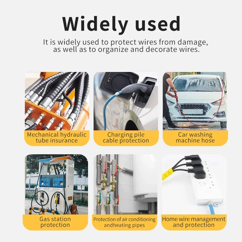 1/5/10Meters 8mm-40mm Wire Protector Cable Sleeve Cover Tube Line Organizer Pipe Protection Flexible Spiral Wrap
