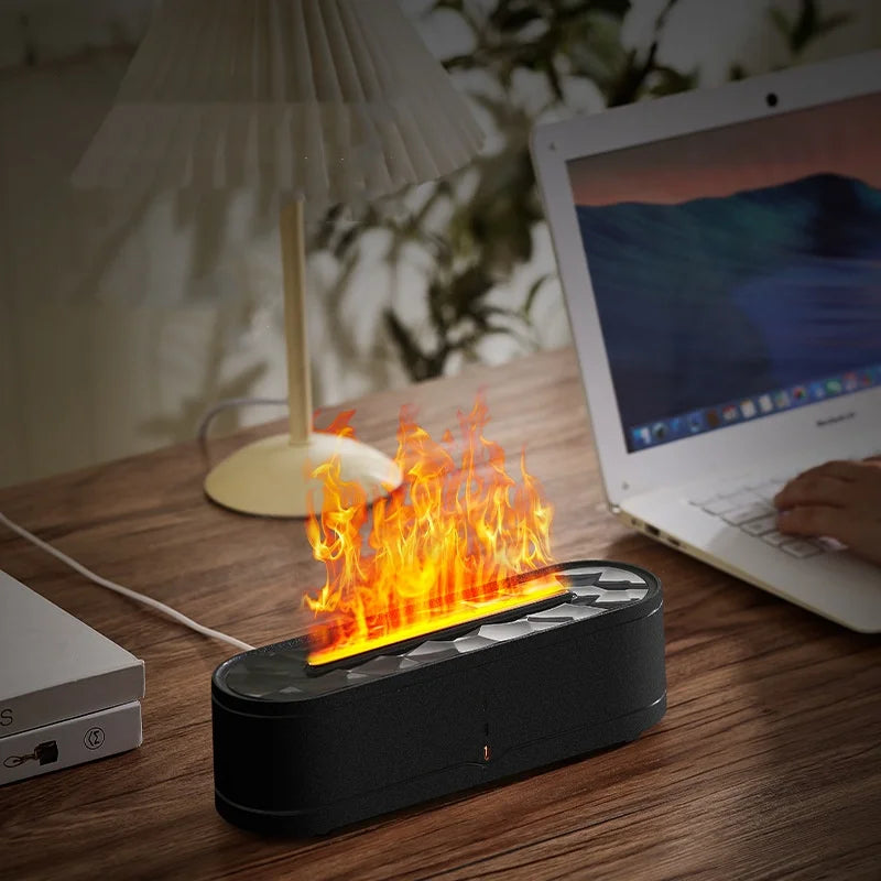 Colorful Flames Air Humidifier Essential Oils Humidifiers Flame Aroma Humidifier Fragrance Diffuser Home Aromatherapy