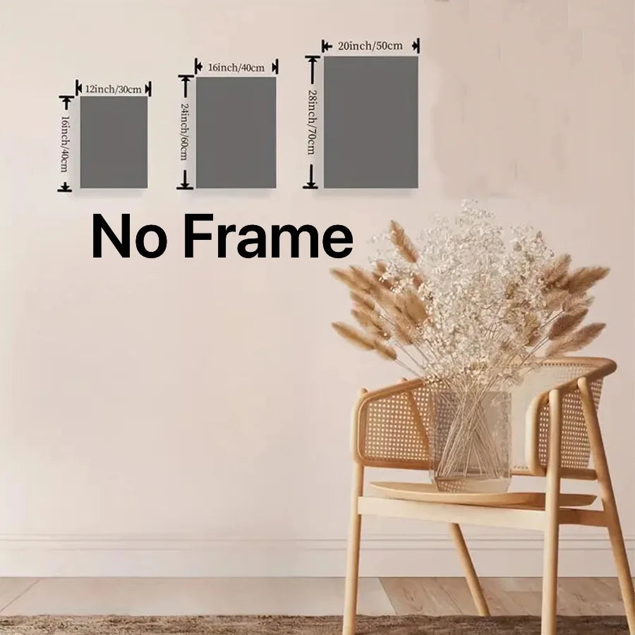 3pcs/set Neutral Beige Simple Wall Art Wavy Abstract Canvas Printed Painting Modern Wall Decoration Office Cafe Bar