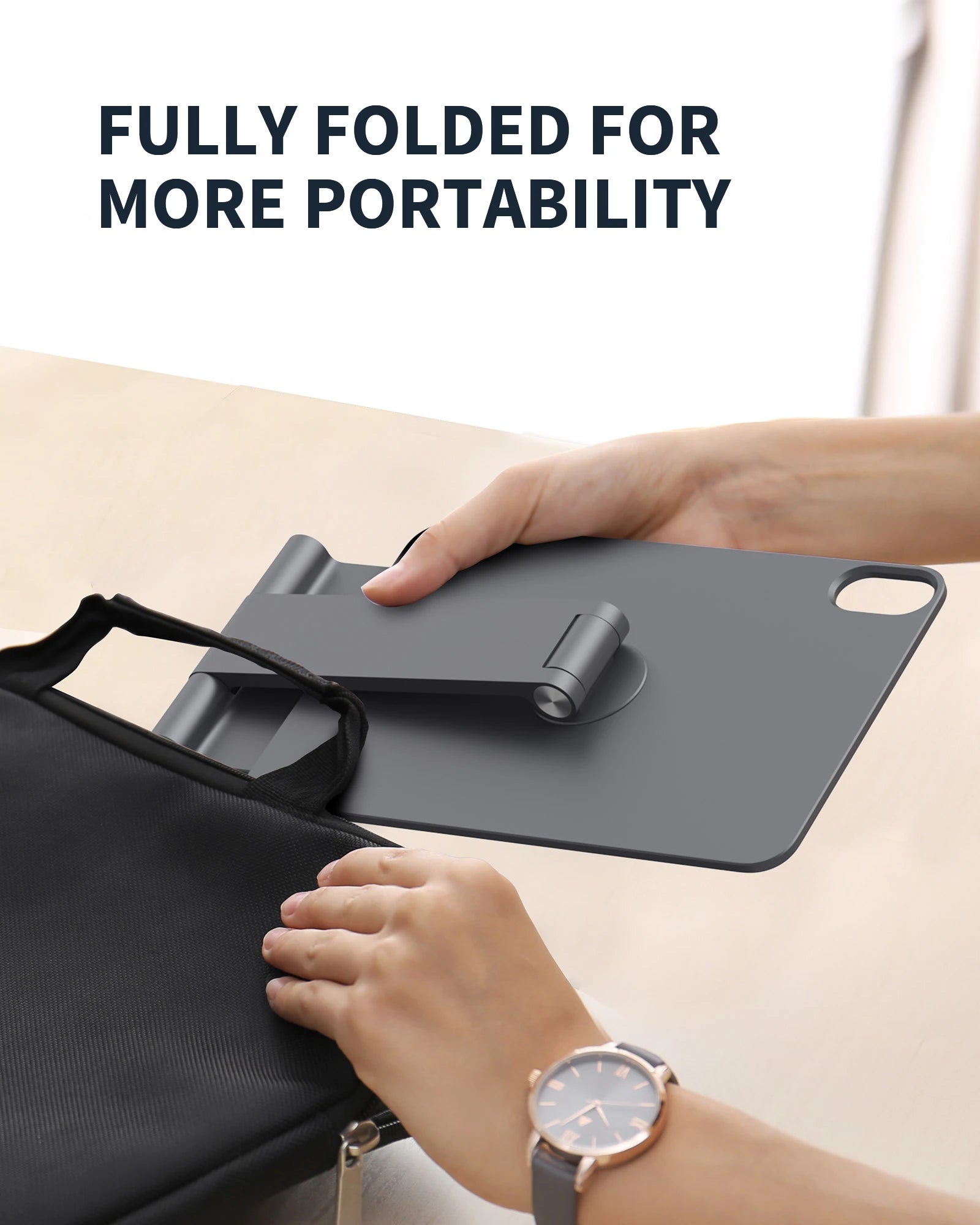 LULULOOK Foldable Magnetic Stand for iPad Mini7 6 Adjustable Desk Holder Aluminum Rotatable Floating Stand for Apple