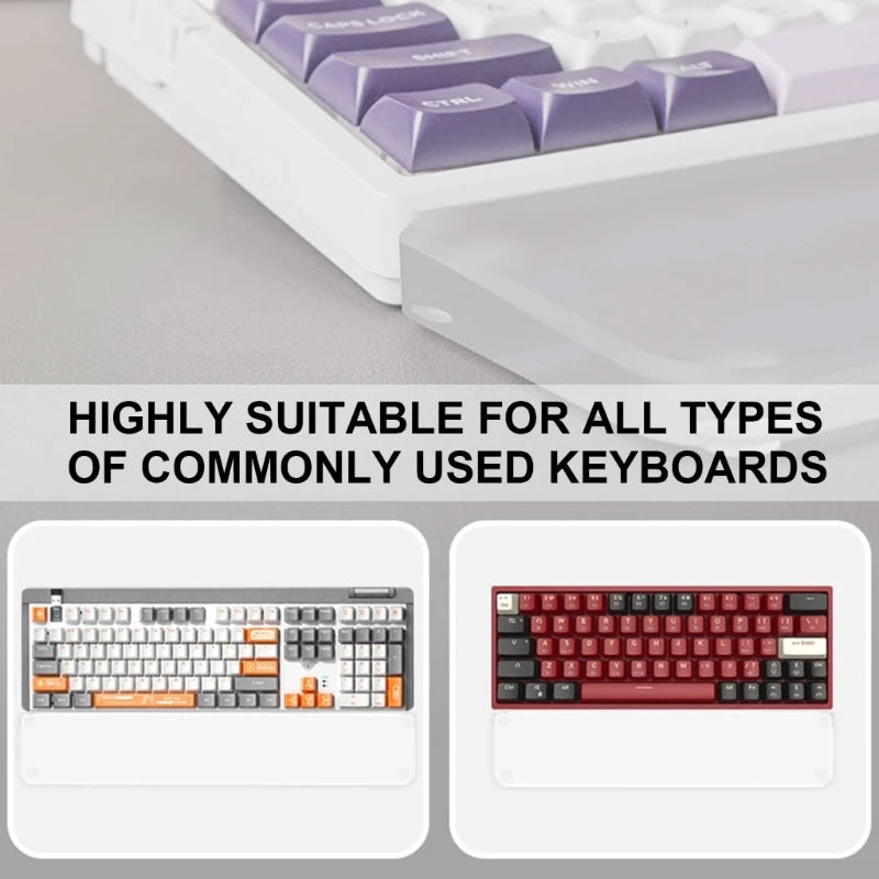 Acrylic Keyboards Support Frosted Texture Wrist Rest 61 87 104Keys for Programmers and Gamers