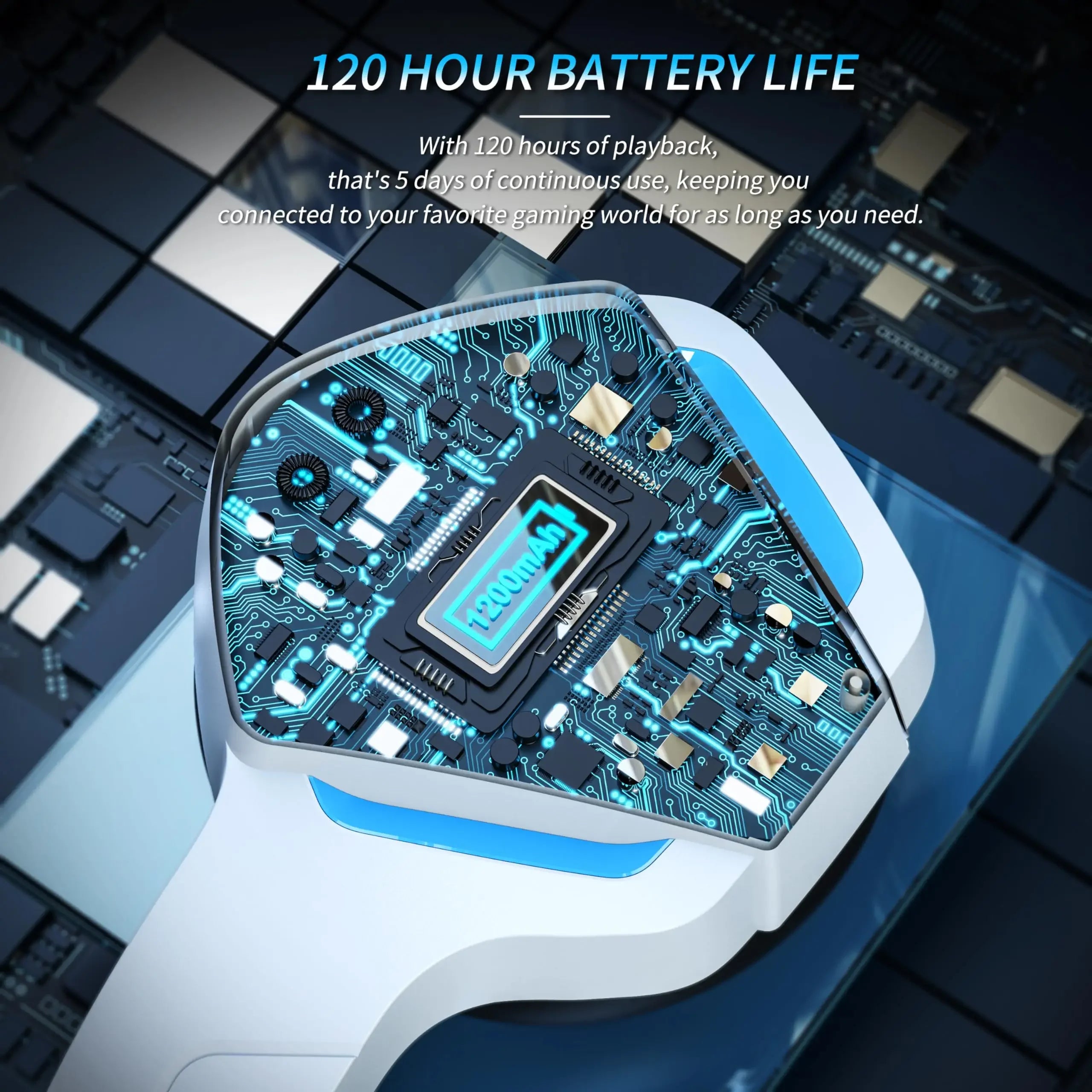 BINNUNE BW01 Wireless Gaming Headset with Mic for PC PS4 PS5 2.4G Bluetooth USB Gamer Headphones with Mic for Laptop