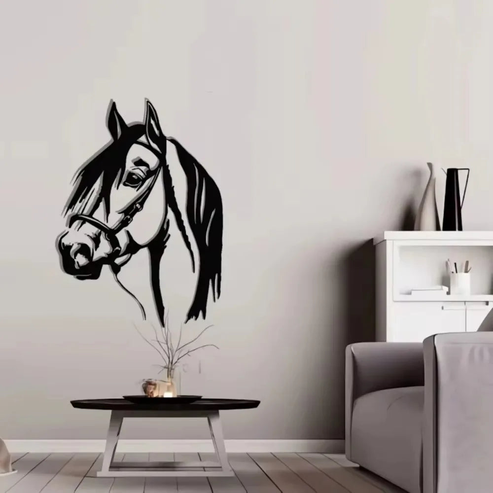 Horse Head Metal Wall Decor – Elegant Animal Art for Home & Office Perfect for Living Room & Stylish Wall Decoration