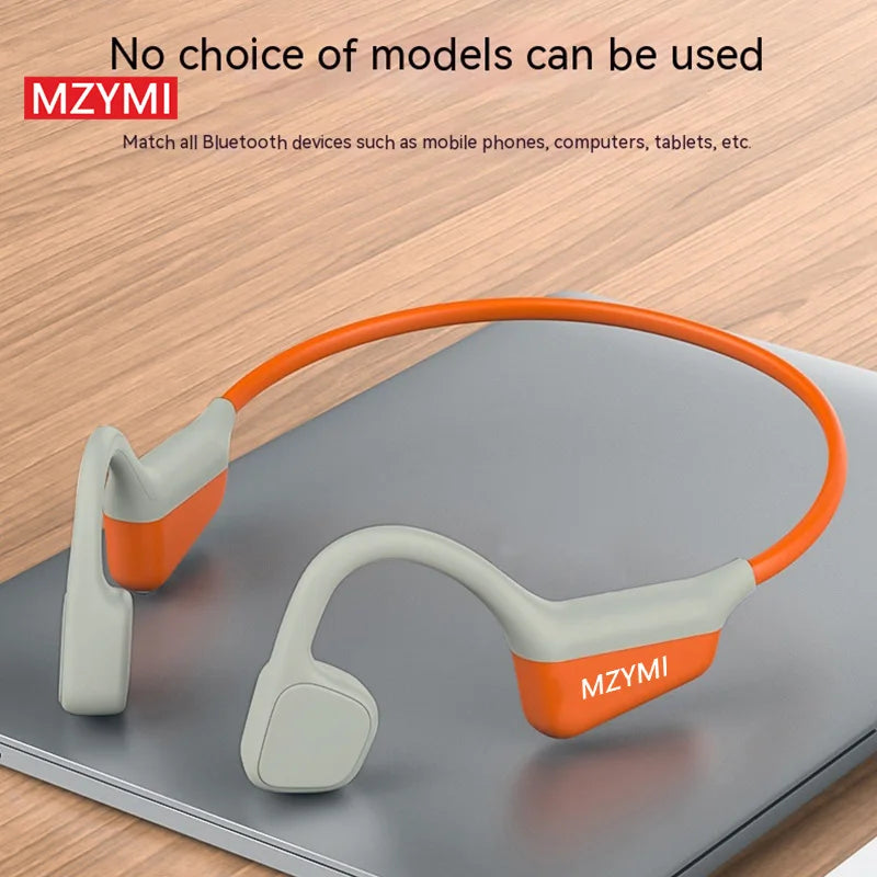 MZYMI Bone Conduction Sport Headphones I18PRO Neckband Bluetooth 5.3 Earphones Hifi Sound Running Wireless Headset TWS
