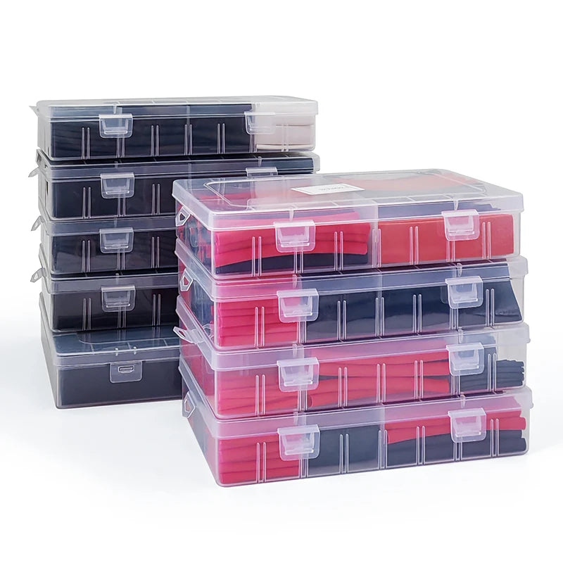 100pcs Heat Shrink Tube Kit 4:1 Flame Retardant Insulated Electrica Wire Wrap Multi-Size Assortment for Cable Repair