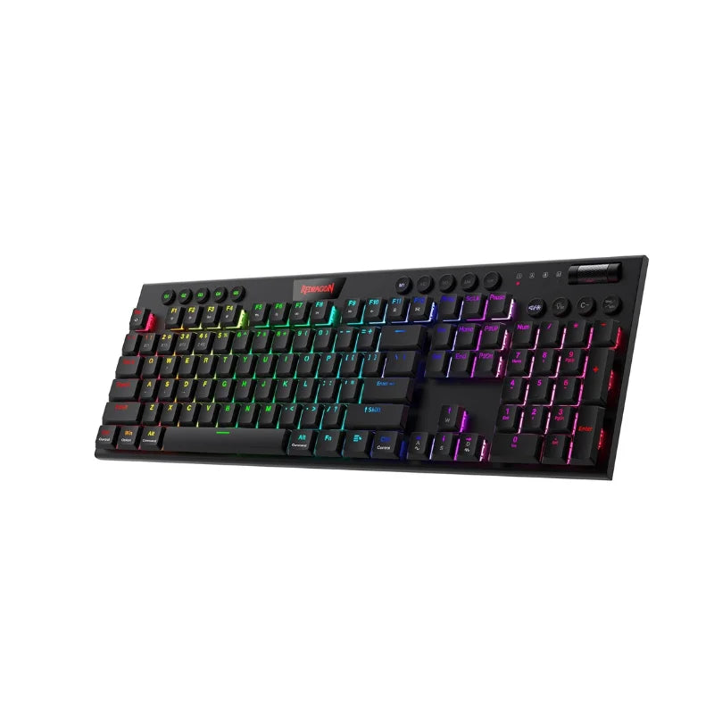 Redragon K618 Horus Wireless RGB Mechanical Keyboard Bluetooth/2.4Ghz/Wired Tri-Mode Low Profile Gaming Keyboards