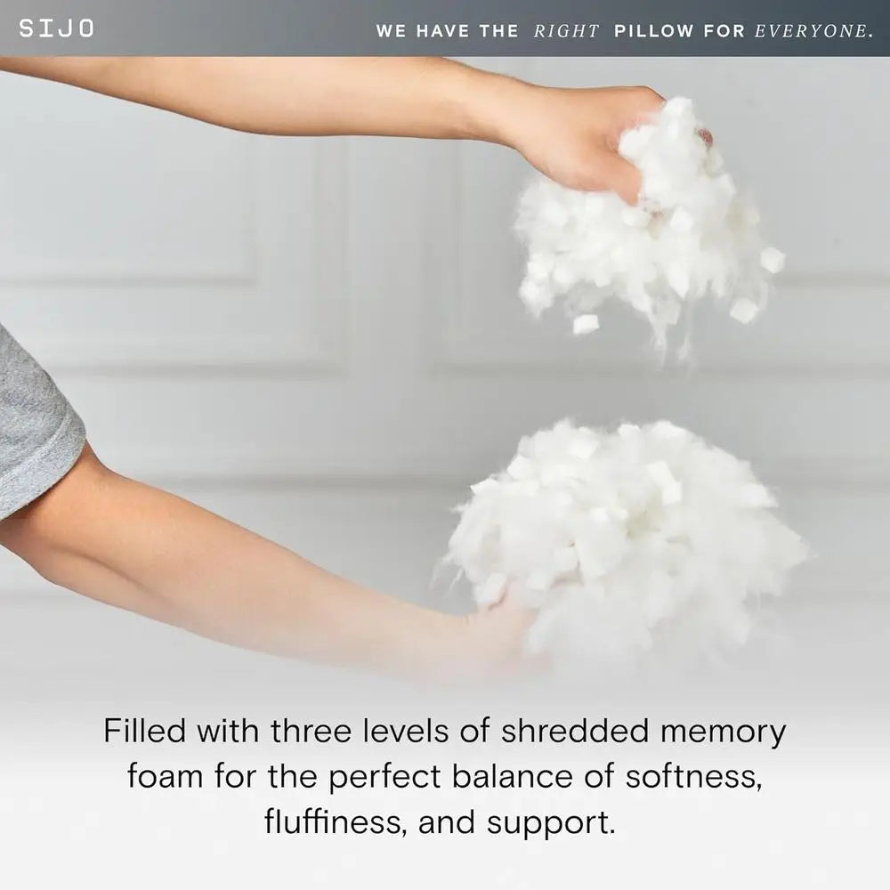 FlexCool Memory Foam Pillow - Cooling Adjustable Queen Size for Back Side Stomach Sleepers - Good Housekeeping 2025