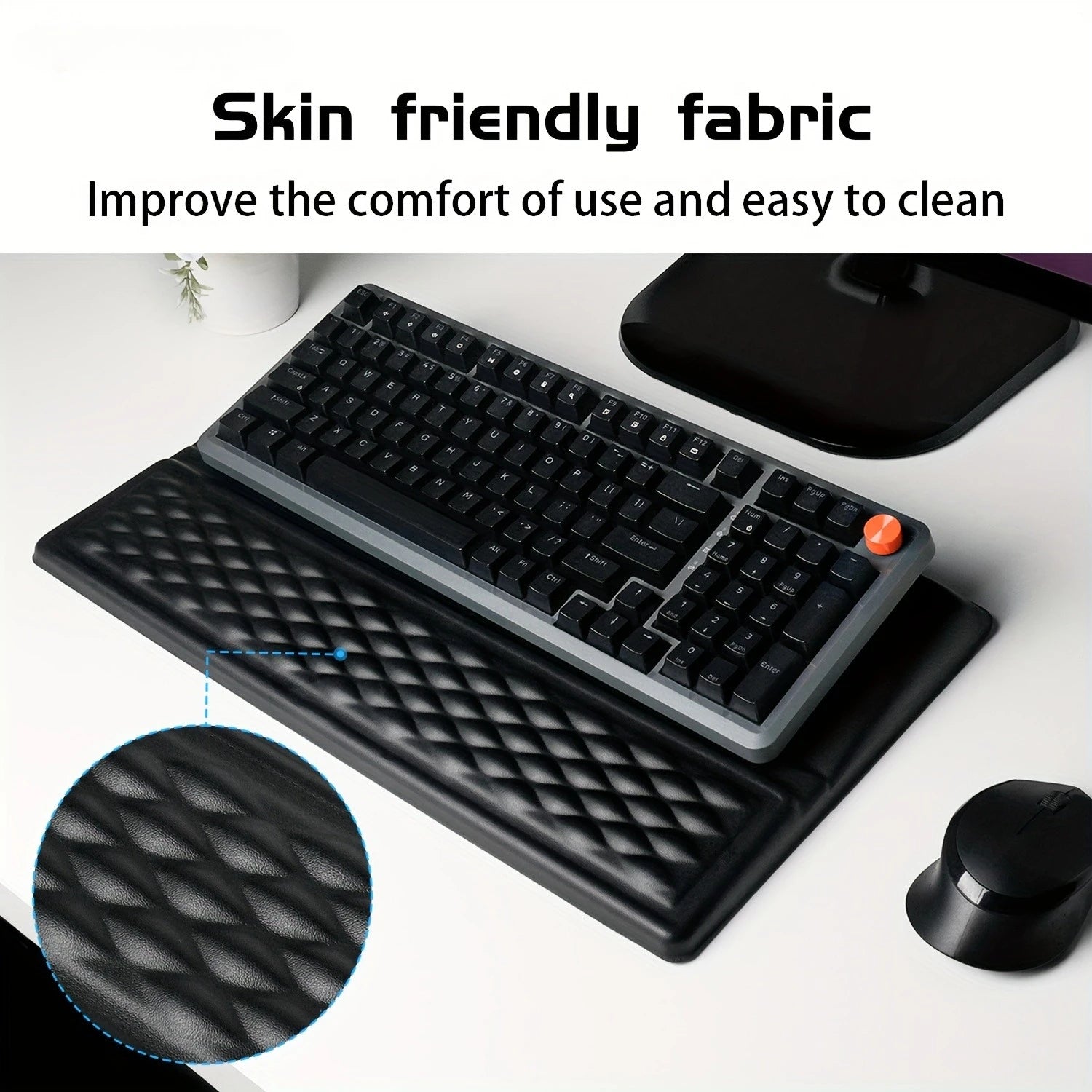 1pc-ergonomic-keyboard-wrist-rest-soft-comfort-support-for-office-gaming-43-5x25x3cm-durable-sleek-design-black