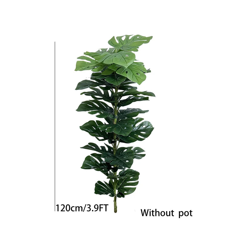 70-150cm Artificial Monstera Tree Fake Palm Plants Plastic Turtle Leafs Tropical Landscape Plants For Home Garden Shop