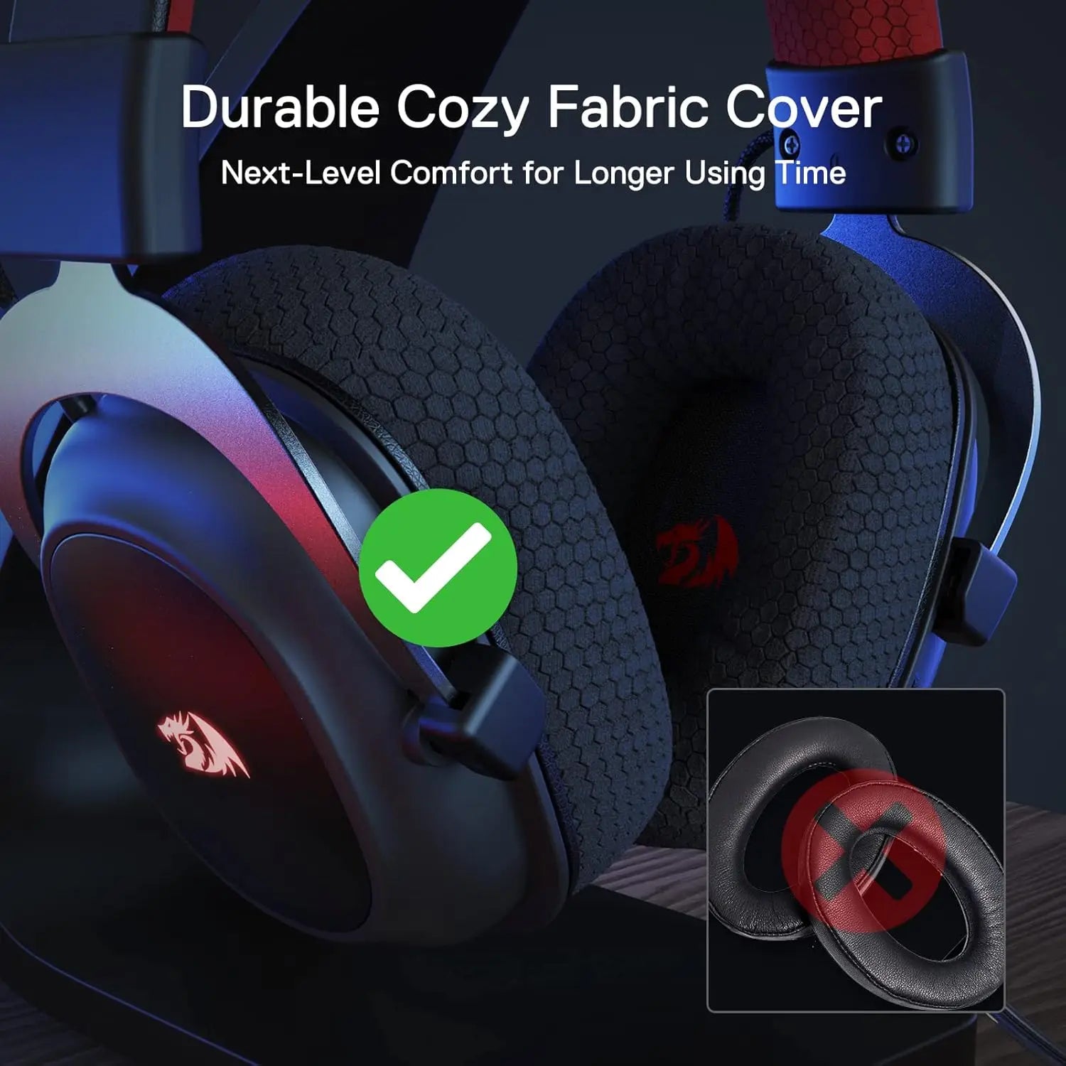 Redragon H510 PRO Zeus-X RGB Wireless Gaming Headset 7.1 Surround Sound 53MM Audio Drivers Multi Platforms Headphone