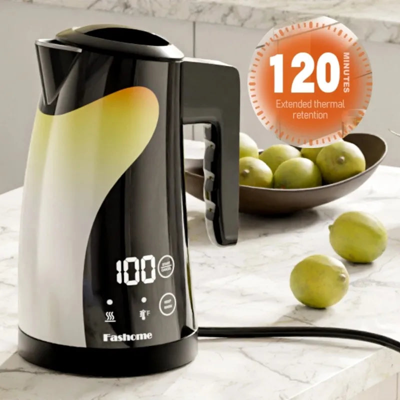Kitchen 1.25L Coffee Electric Kettle Stainless Steel Hot Water Boiler Temperature Control Fashome Electric Kettle 1300W
