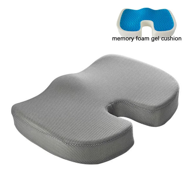 Office Chair Cushion Seat Pad Memory Foam Car Seat Cushion Orthopedic Hemorrhoid Pillow Gel Seat Cushions for Chairs