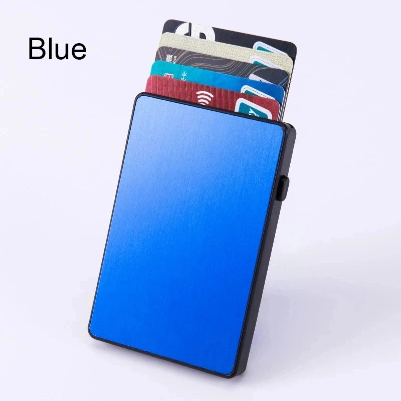 Gold Thin Pop Up ID RFID Card Holder For Man Slim Men’s Card Wallet RFID Creative Credit Card Case For Women Female - 4