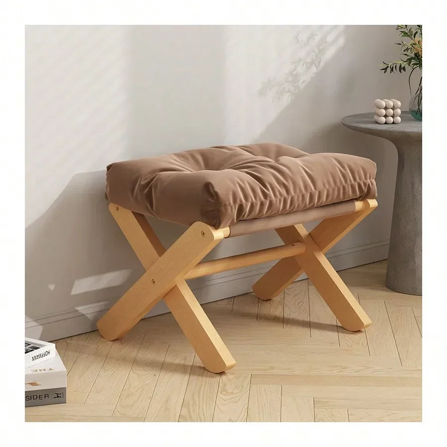 Makeup Chair Small Sofa Bench Tea Table Footrest Shoe Changing Stool Foldable Stool Furniture For Living Room Doorway